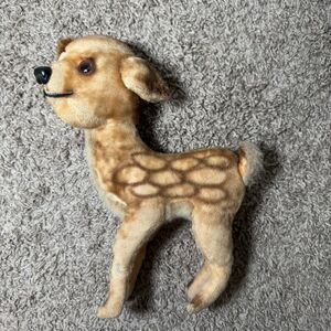 Kamar Baby Deer Plush Doe Fawn Stuffed Animal Toy Japan VTG Honeycomb Pattern